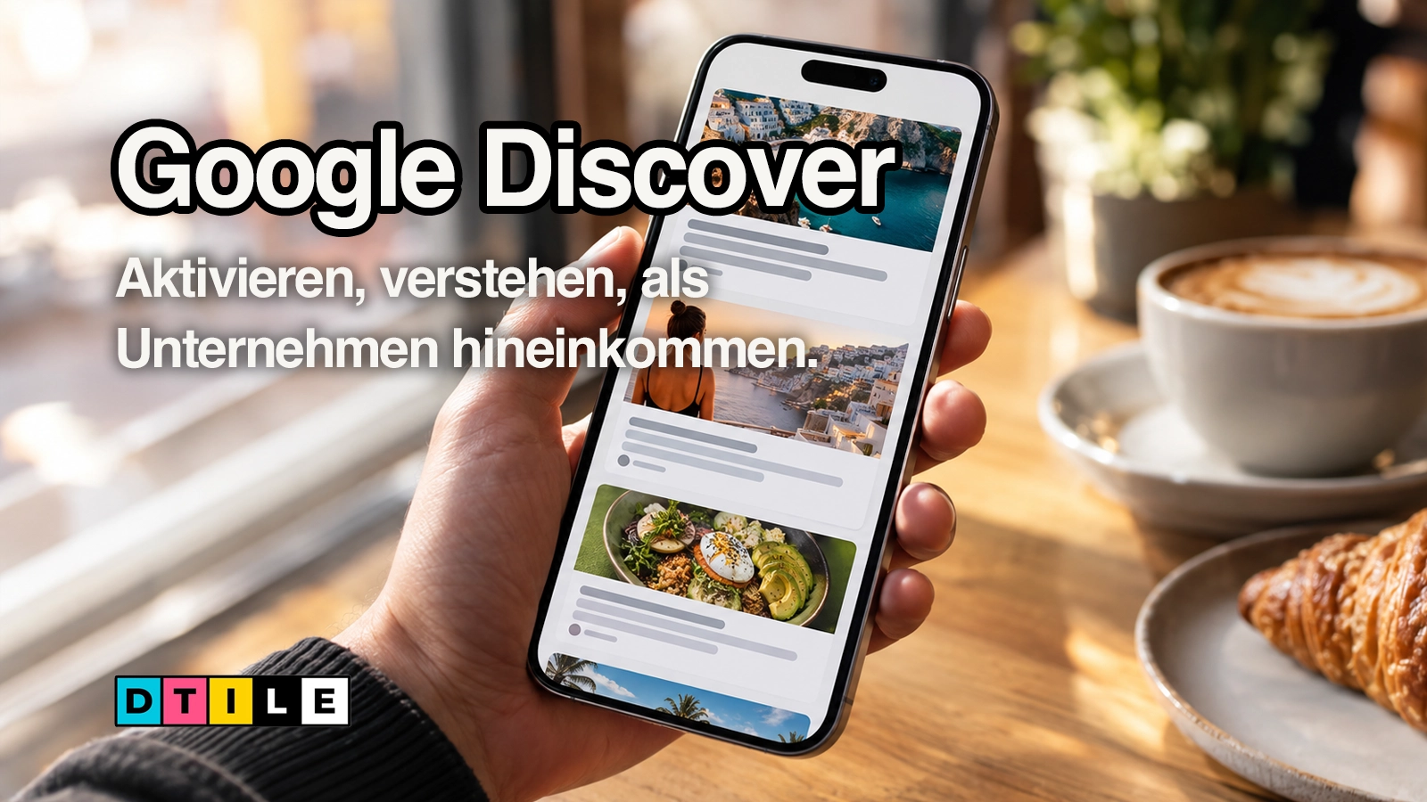 Google Discover Feed auf einem Smartphone mit Artikel-Karten